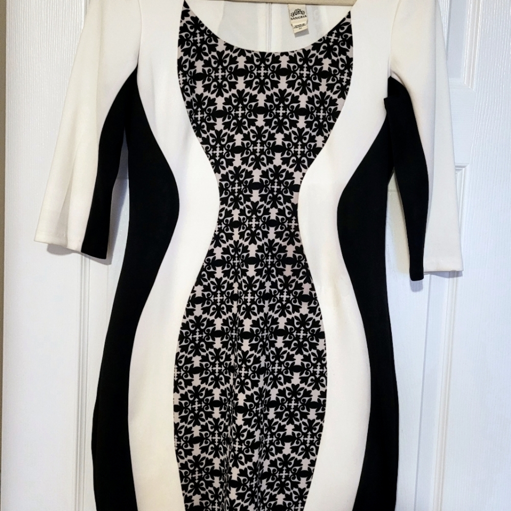 Signature by Sangria 3/4 Sleeve Midi Dress, size 10